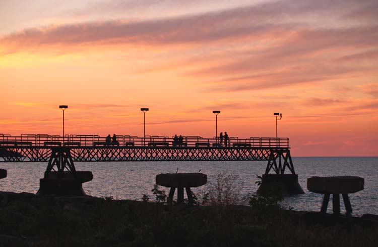 Sunset at Edgewater Pier